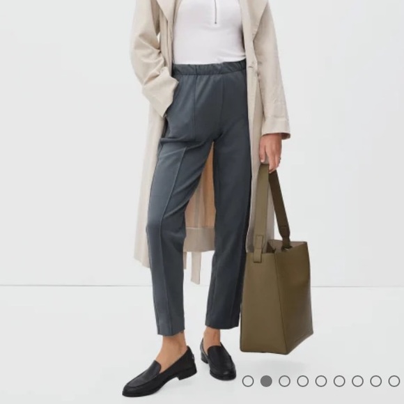 EVERLANE The Dream Pant in Slate Gray Stretch Structured XL - Picture 3 of 11